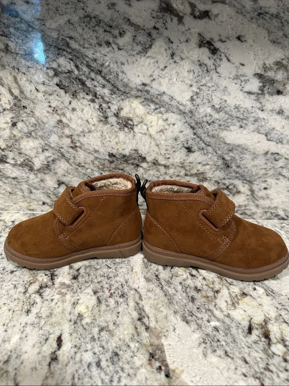 Cat & Jack Toddler Brown Suede Hook-&-Loop Boots